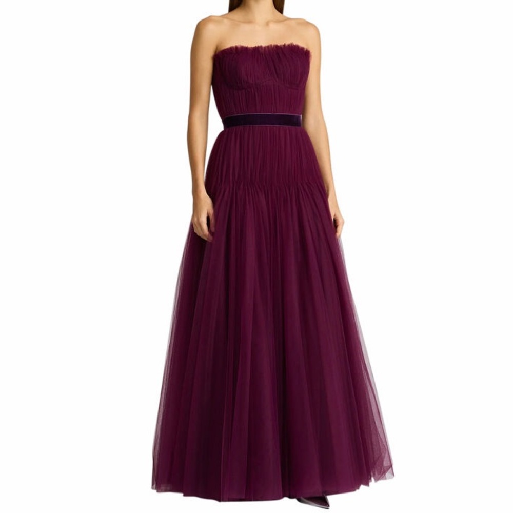Pleated Tulle Couture Gown Formal Dress Zac Posen